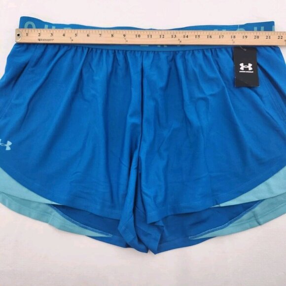 Under Armour Loose Heatgear Womens Size 3X Blue Elastic Waist Athletic Shorts - Picture 5 of 6